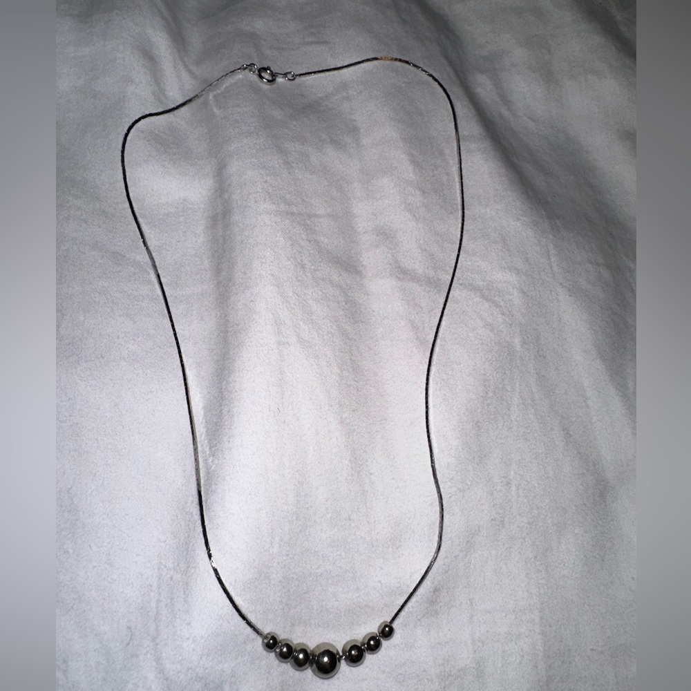 Stainless steel bead necklace
